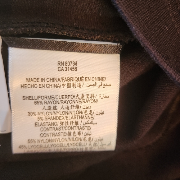 BCBGMaxAzria Sheath Dress sz 10 work cocktail tailored classic Blue Black - Picture 11 of 11